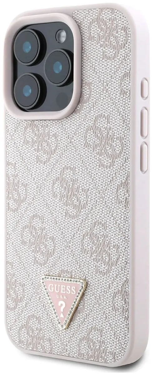 GUESS Hoesje iPhone 16 Pro Champagneroze - GUHCP16LP4TDPP
