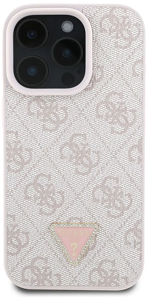 GUESS Hoesje iPhone 16 Pro Champagneroze - GUHCP16LP4TDPP