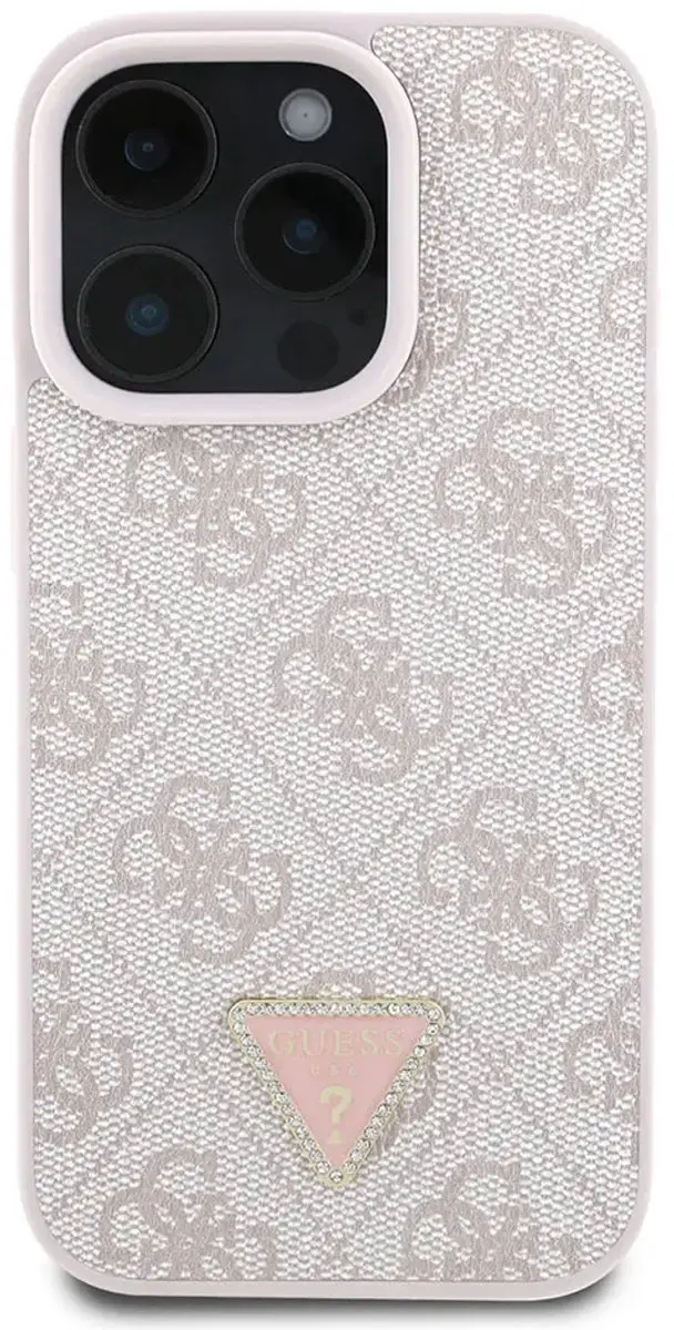 GUESS Hoesje iPhone 16 Pro Champagneroze - GUHCP16LP4TDPP