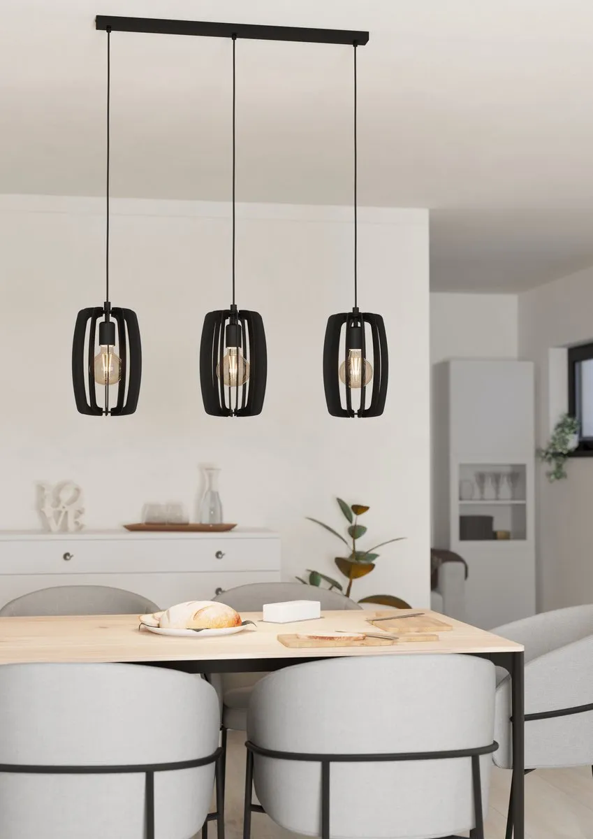 Eglo Bajazzara Hanglamp E27 - 89cm - Zwart - afbeelding 6 van 6