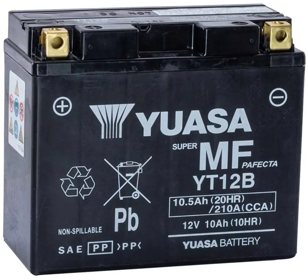 Yuasa YT12B AGM Accu - 12V 10.5Ah - Zwart - afbeelding 6 van 6