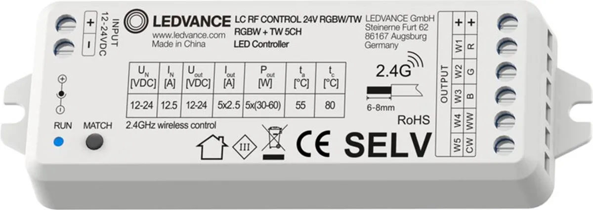 Ledvance LC RF Control RGBW/TW Besturingseenheid 24V