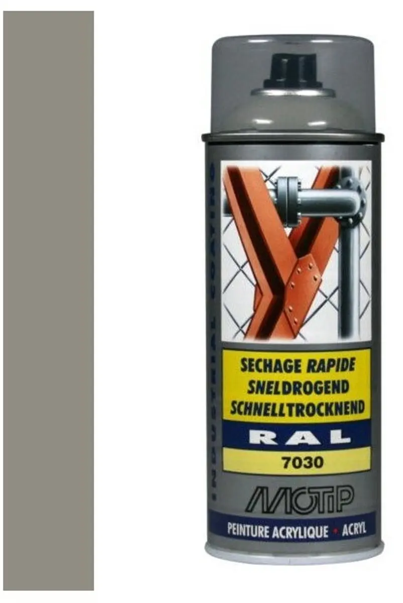 Motip Acryllak Hoogglans RAL 7030 Steengrijs 400ml