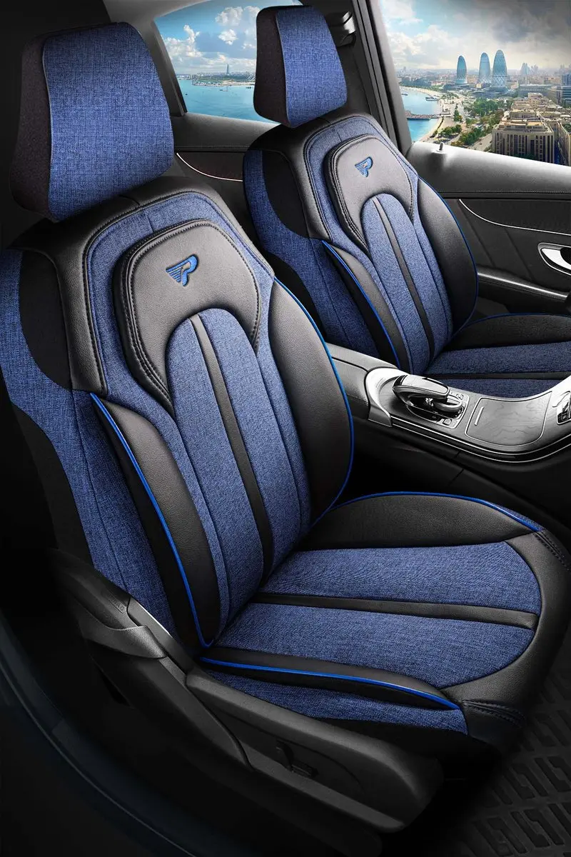 Panda Stoelhoezen Nissan Juke 2019-heden Sevilla Blauw - Linnenstof