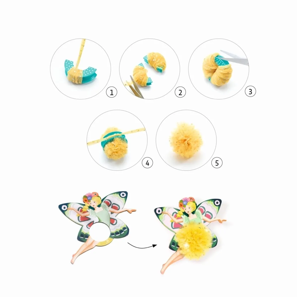 Djeco Pomponkistje Feeën - Multi Color - afbeelding 4 van 6