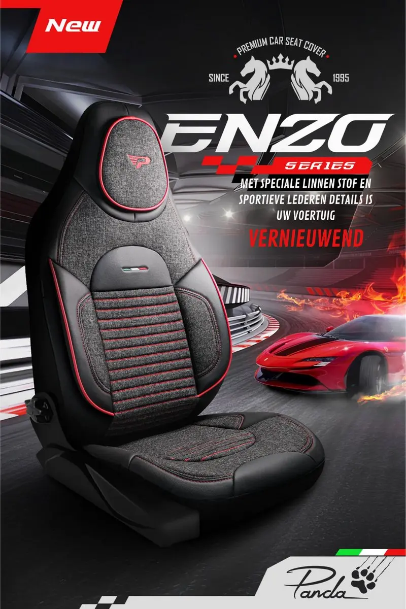 Panda Autostoelhoezen Toyota Verso-S 2011-2017 Enzo Rood