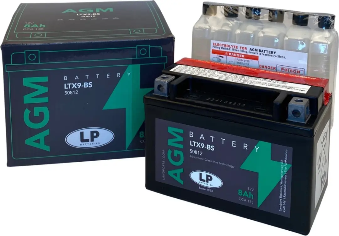 Landport YTX9-BS Accu 12V 8Ah