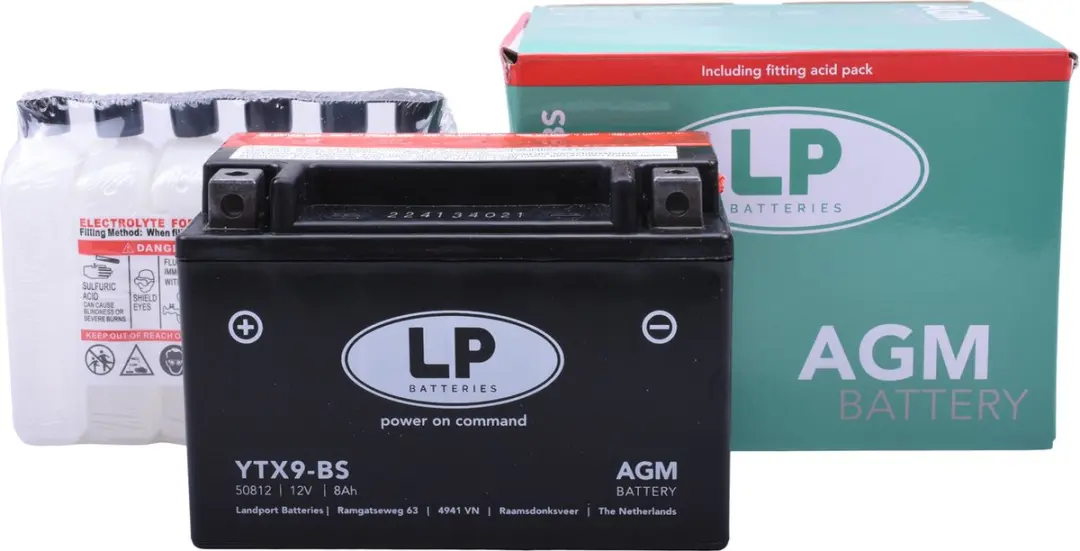 Landport YTX9-BS Accu 12V 8Ah