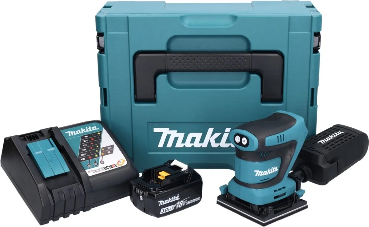 Makita DBO 480 RF1J Excentrische Schuurmachine 18V - 14.000 t/min - 20 Stuks