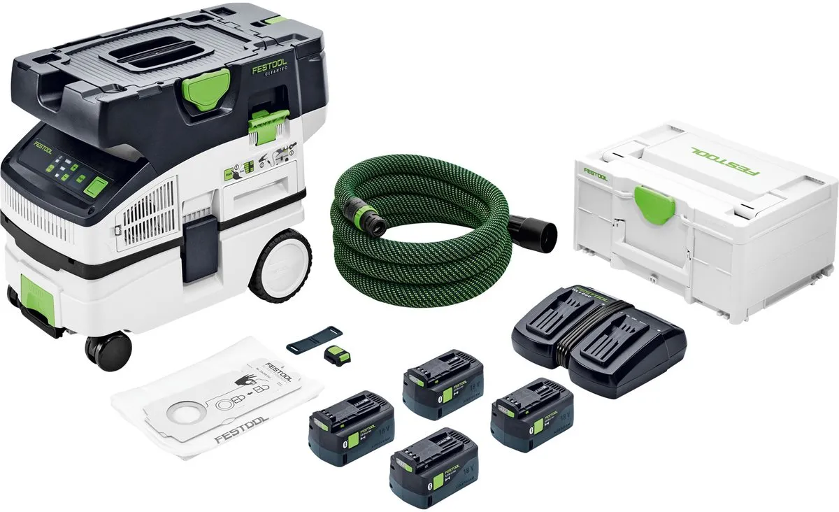 Festool CTLC MINI I-Plus Accustofzuiger 2x18V - 4 Accu's