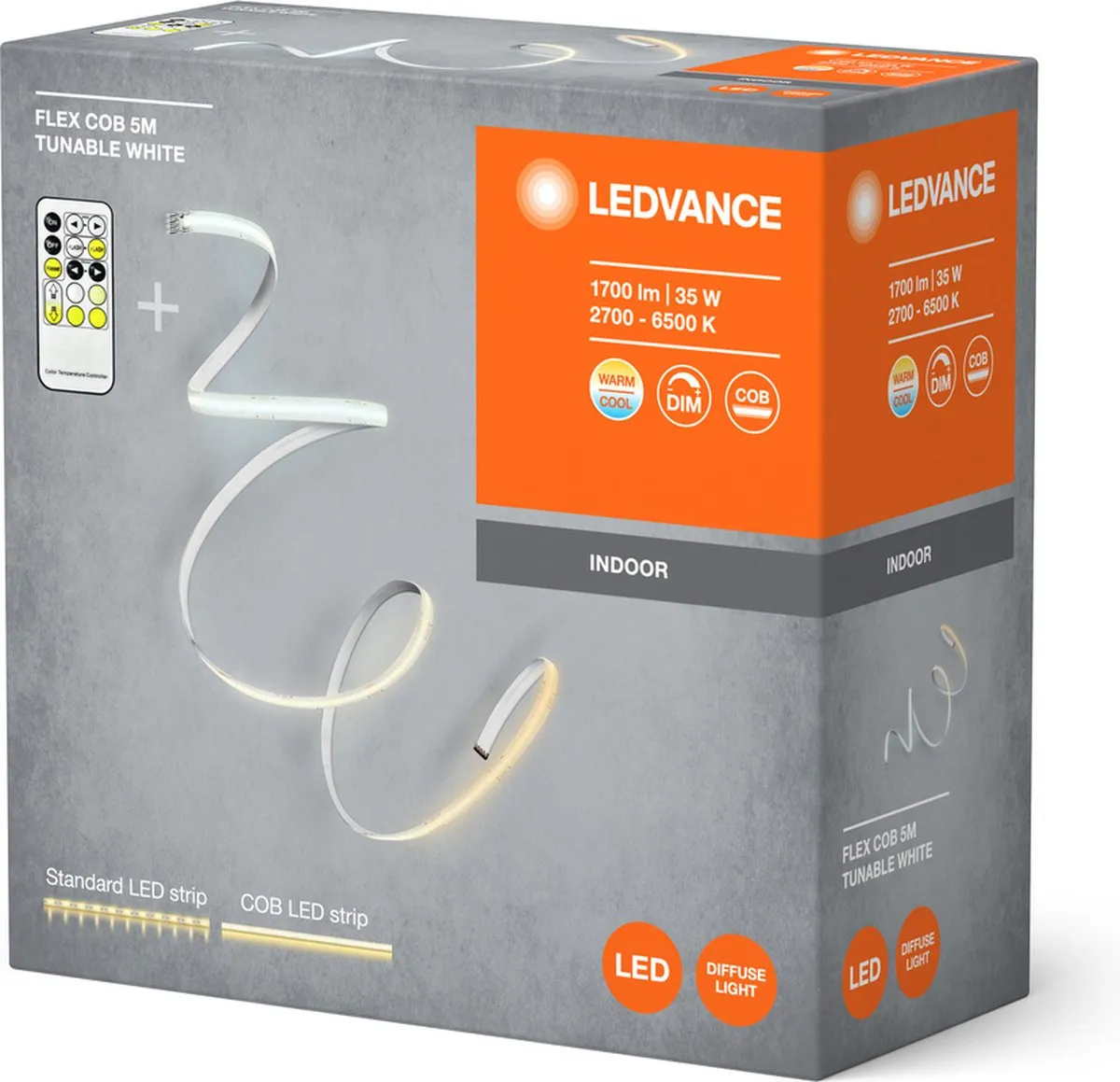 LEDVANCE FLEX COB 5M LED-Streifen TW RC - Geel 30W 1700lm - afbeelding 6 van 6