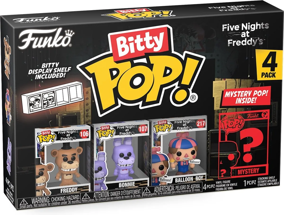 Funko Pop! FIVE NIGHTS AT FREDDY'S Bitty Pop 4 Pack - Freddy - Veelkleurig