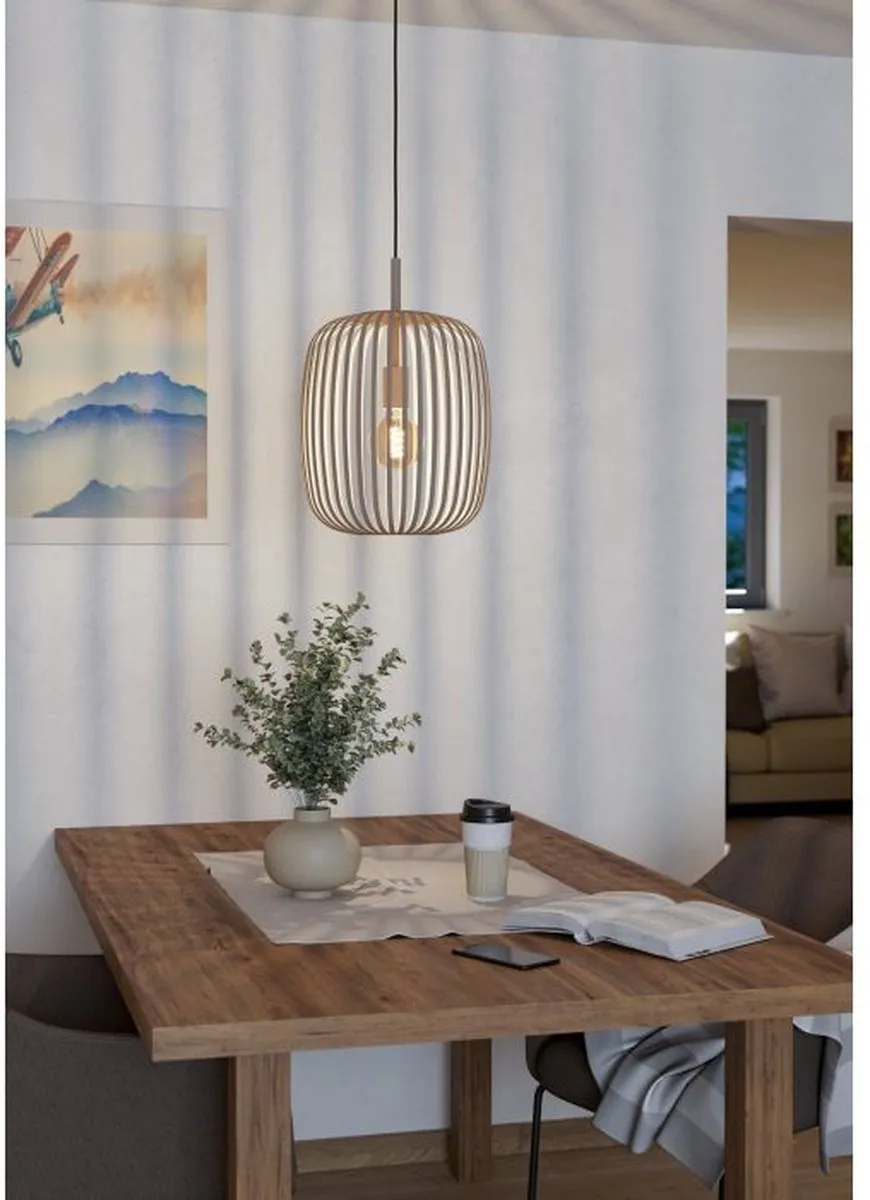 Eglo Romazzina Hanglamp E27 - Ø32,5cm - Zandkleur