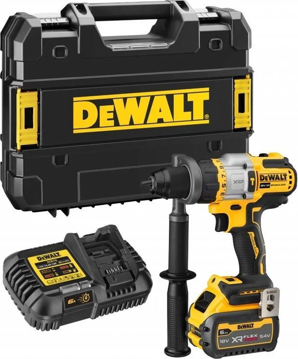 DeWalt DCD999T1 Klop-/Schroefboormachine 18V - 6.0Ah - 3 Snelheden - afbeelding 2 van 2