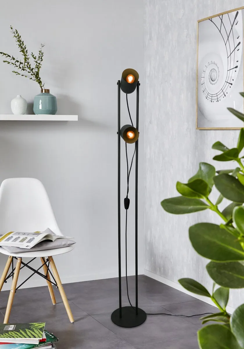 Eglo Tilston Vloerlamp E14 - 142.5 cm - Zwart - Kantelbaar