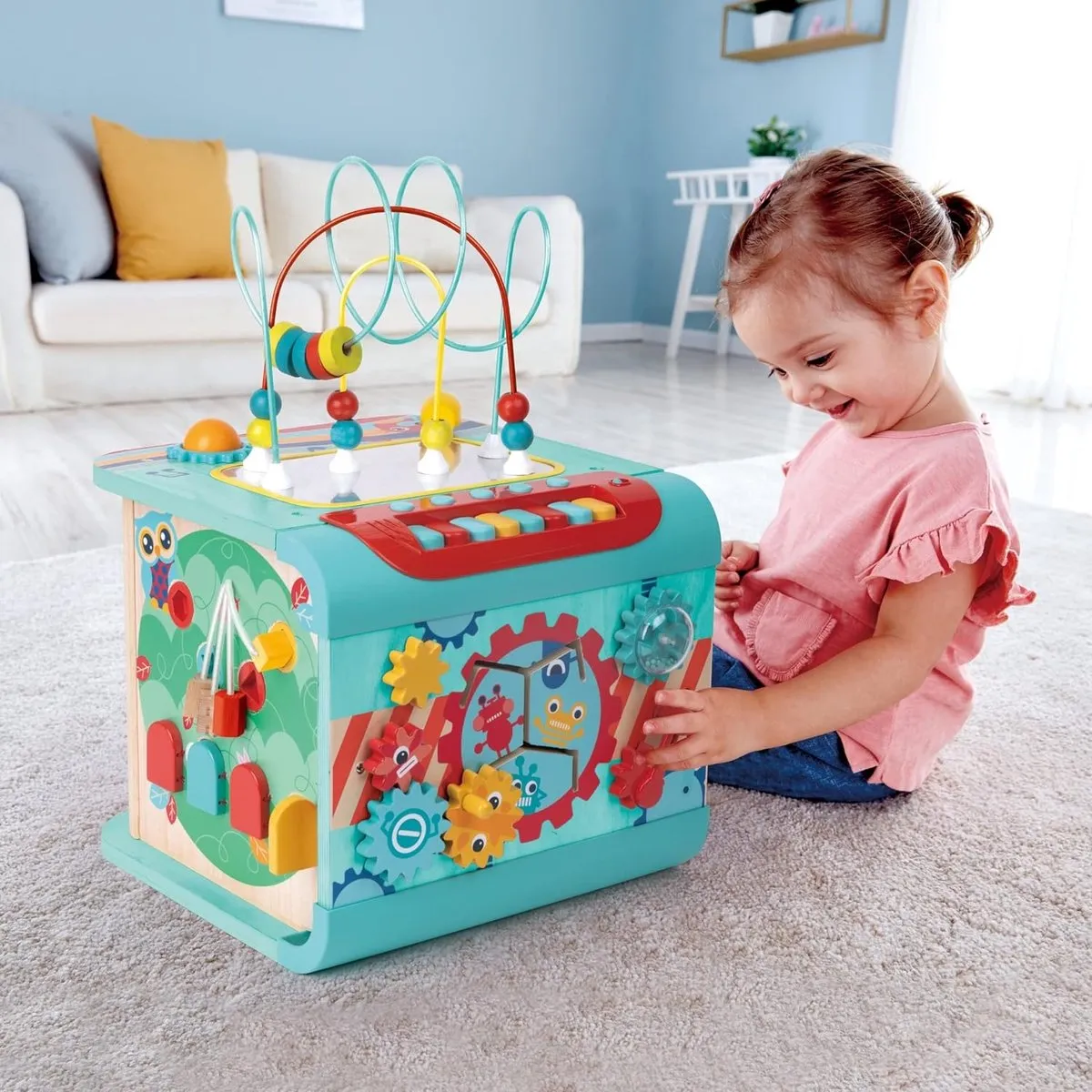 Hape Magischer Motorikwürfel 694347 - Speelkubus - 2 Ballen - afbeelding 6 van 6