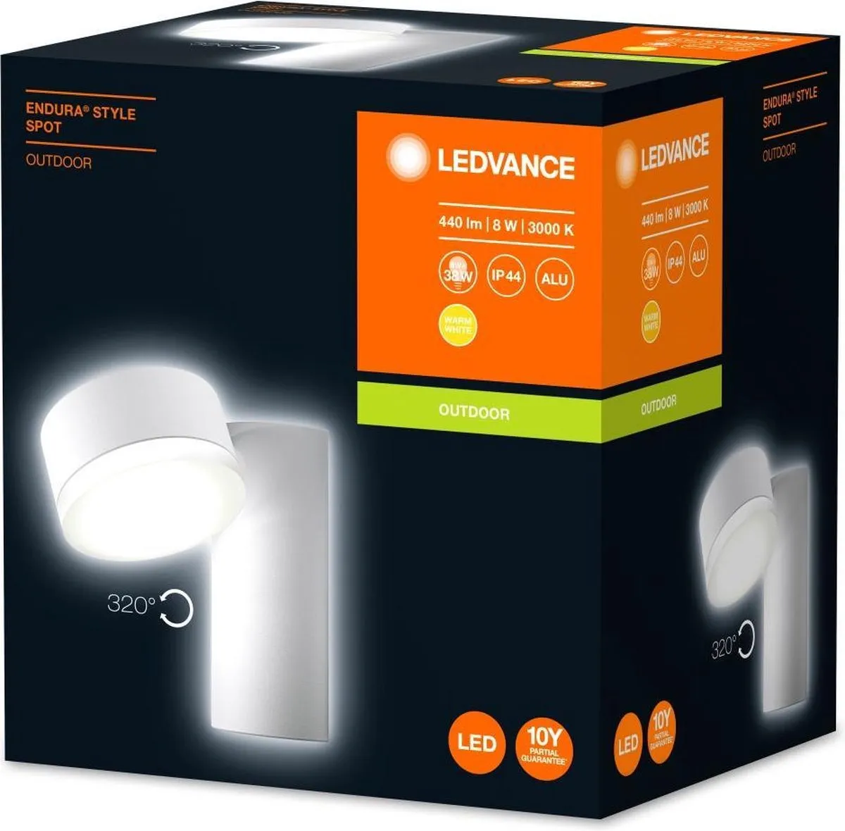LEDVANCE ENDURA Style Spot Round Wandlamp 8W - Wit