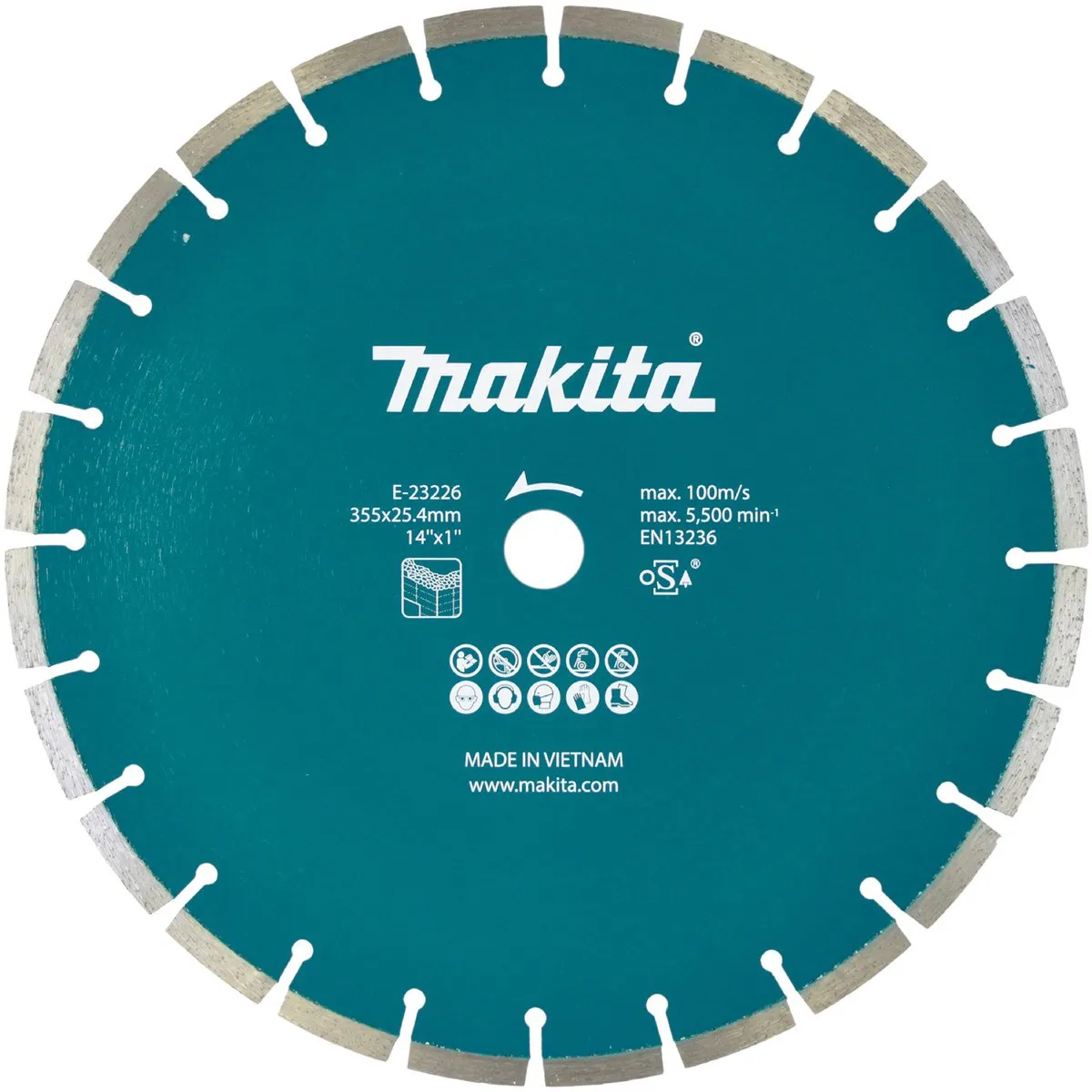 Makita E-23226 Diamanten Doorslijpschijf 355mm