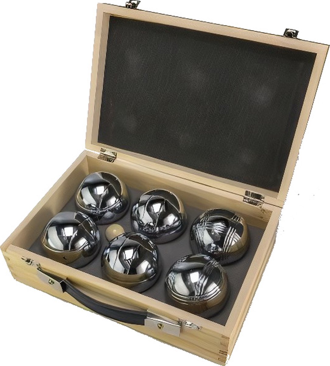 Jeu de Boules (Pétanque) in een houten doos