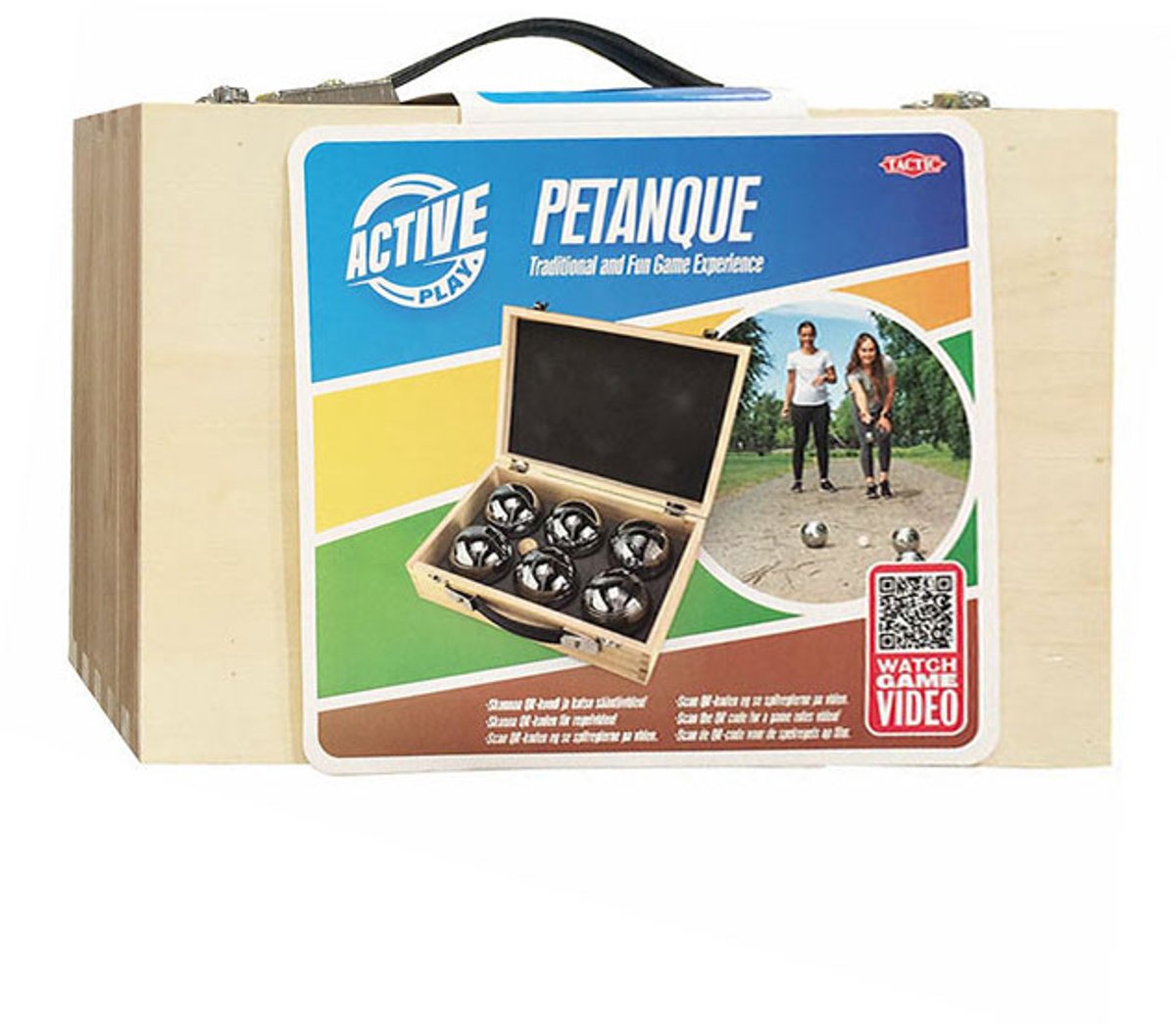 Jeu de Boules (Pétanque) in een houten doos