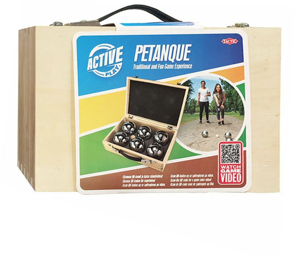 Tactic Pétanque Set 6 Ballen - Houten Doos
