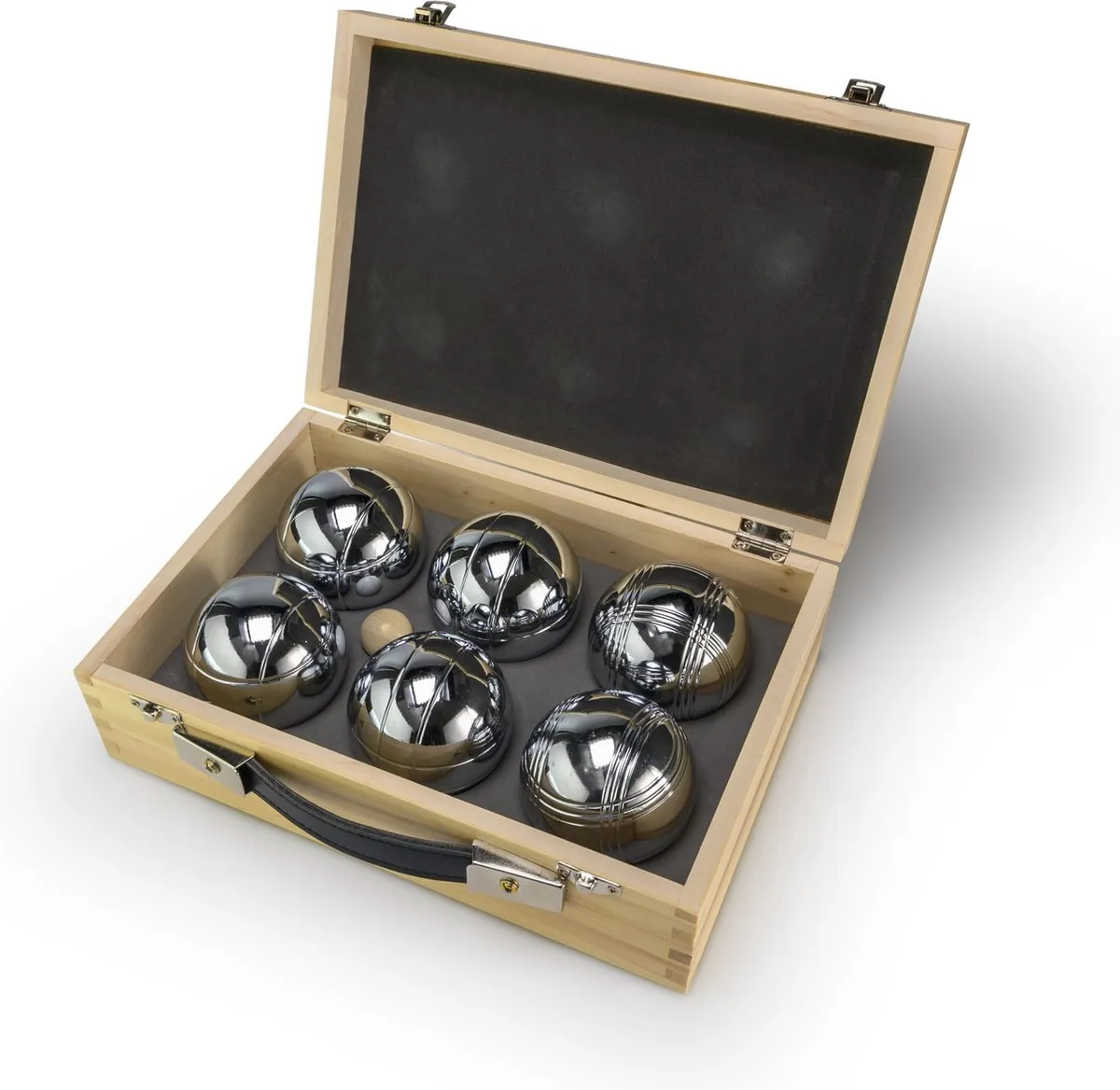 Tactic Pétanque Set 6 Ballen - Houten Doos