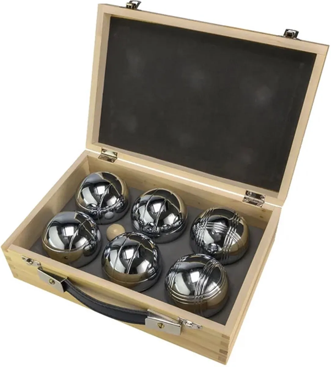 Tactic Pétanque Set 6 Ballen - Houten Doos