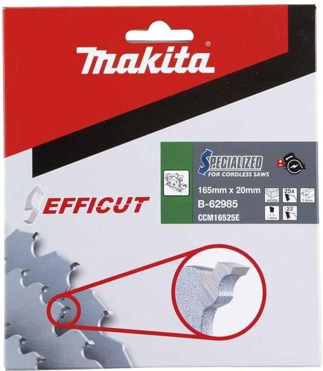Makita B-62985 Cirkelzaagblad Metaal 165mm - 25 Tanden