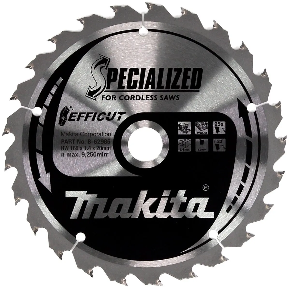 Makita B-62985 Cirkelzaagblad Metaal 165mm - 25 Tanden