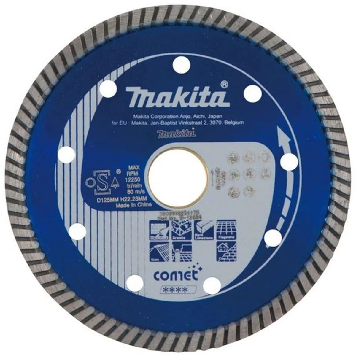 Makita Diamantschijf B-12996 125mm - 22,23mm As