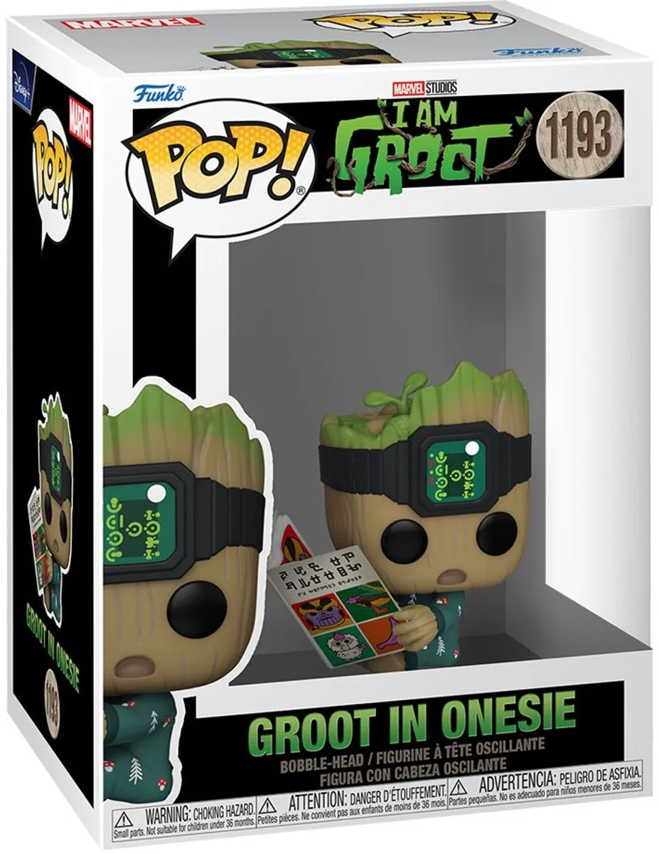 Funko Marvel POP! I Am Groot Groot PJs With Book - 9cm Multicolor