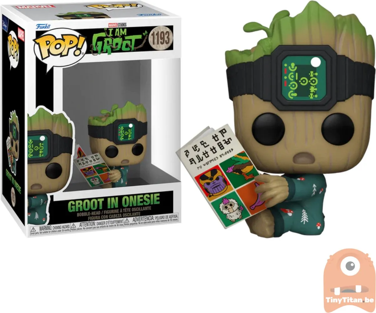 Funko Marvel POP! I Am Groot Groot PJs With Book - 9cm Multicolor