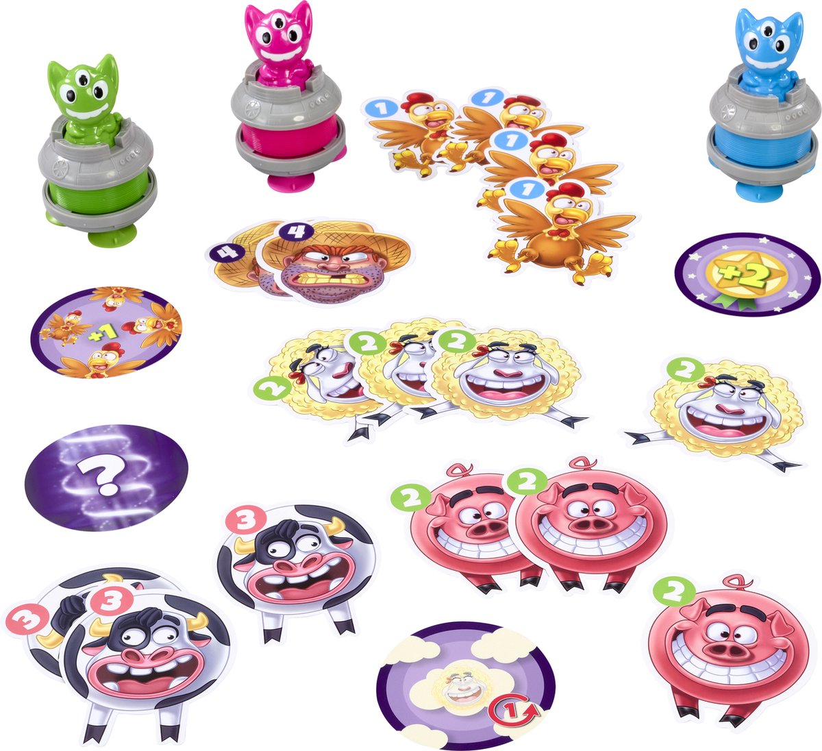 Goliath Go Go Ufo (NL) - Actiespel - Kinderspel - Vang alle boerderijdieren!