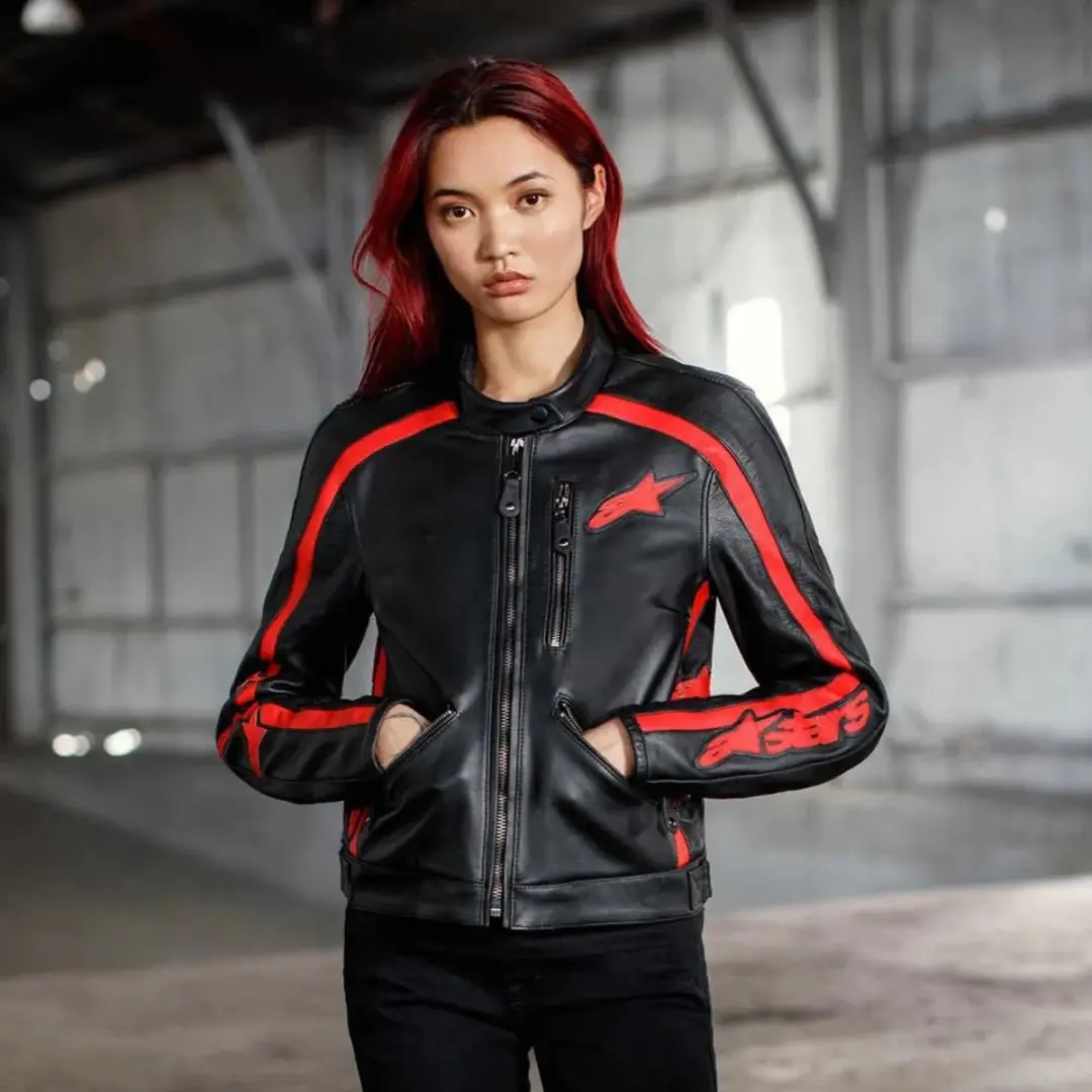 Alpinestars Stella Dyno Leren Jas 2XL - Zwart