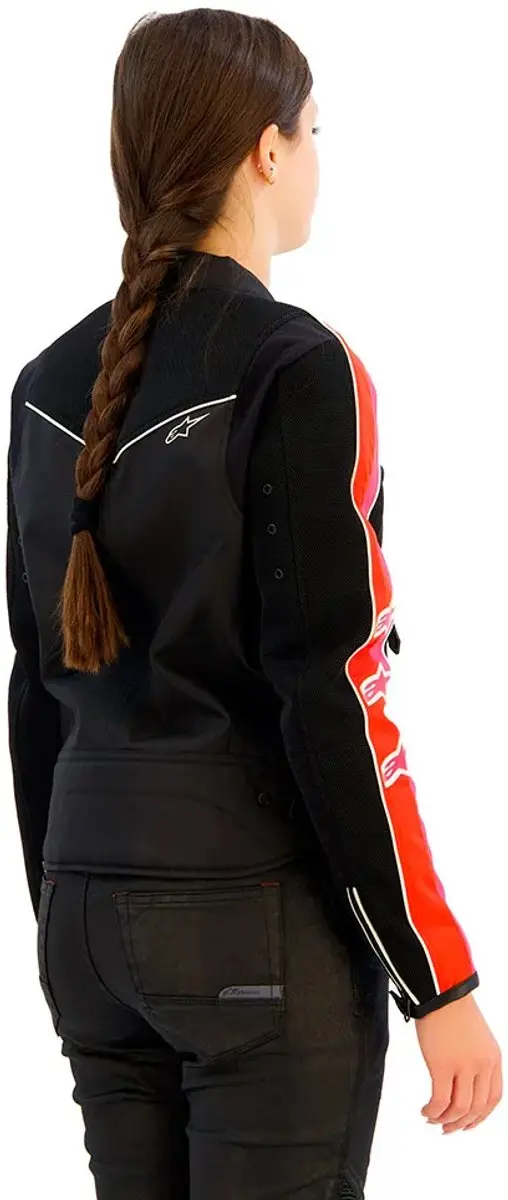 Alpinestars Stella T-Dyno Air Dames Motorjas - Maat L - Zwart/Rood/Fuchsia