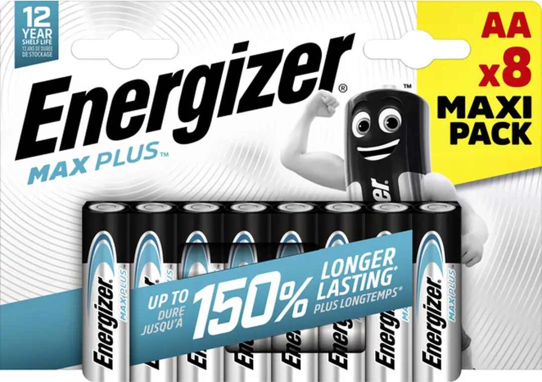 Energizer Max Plus AA Batterijen 8 Stuks