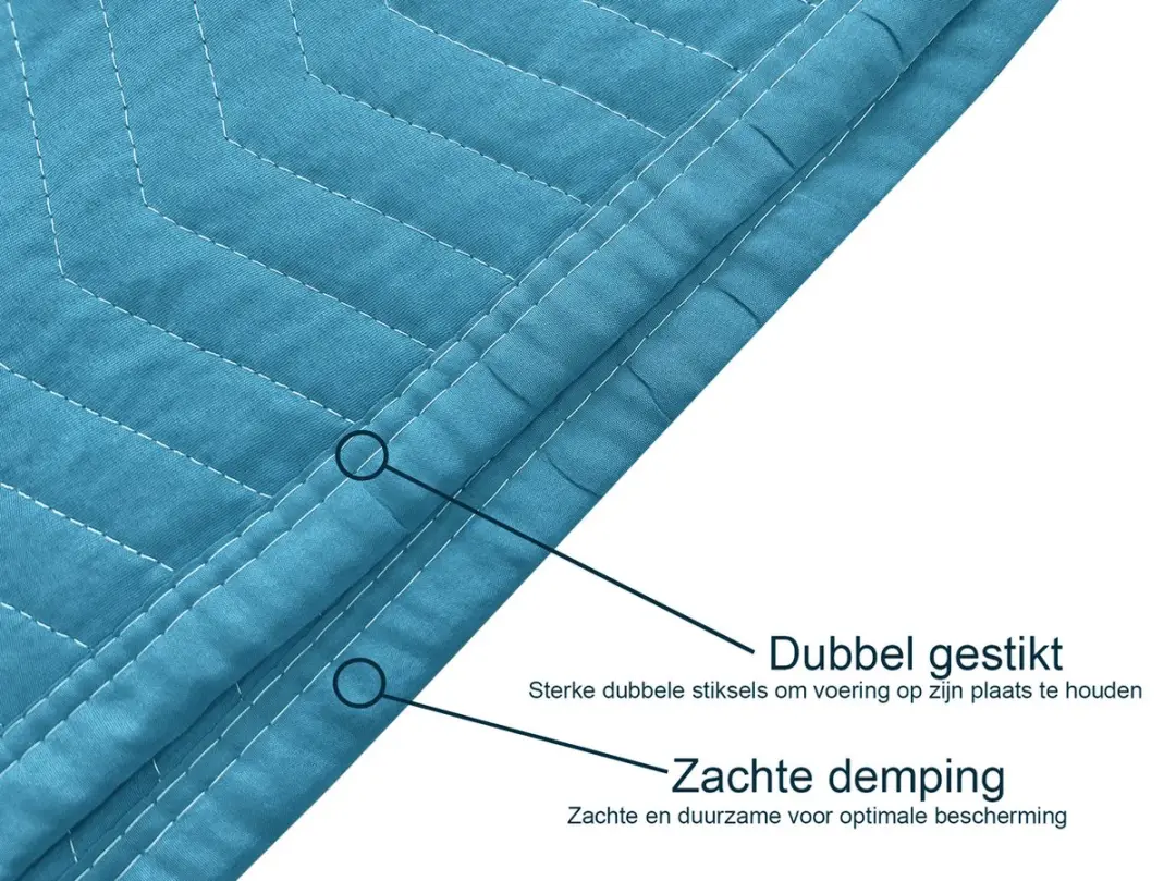 Kortpack Premium Gevoerde Verhuisdeken 183x203cm - Lila/Paars