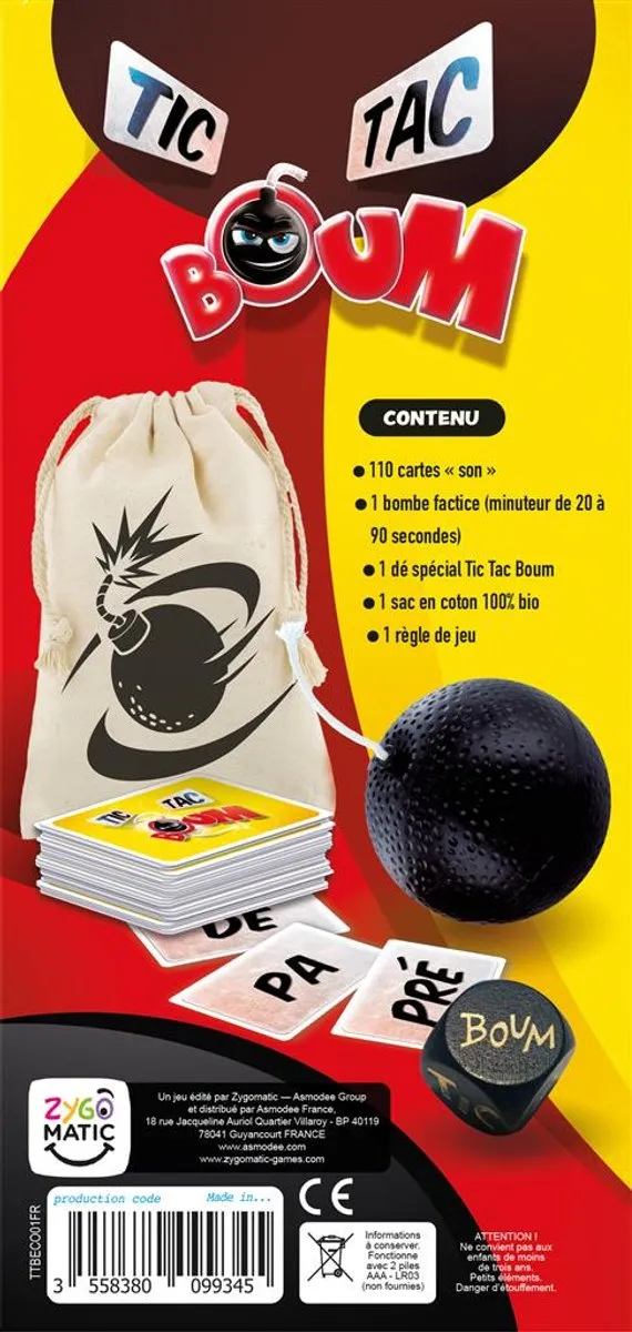 Asmodee Tic Tac BOOM Bordspel - 2-12 Spelers