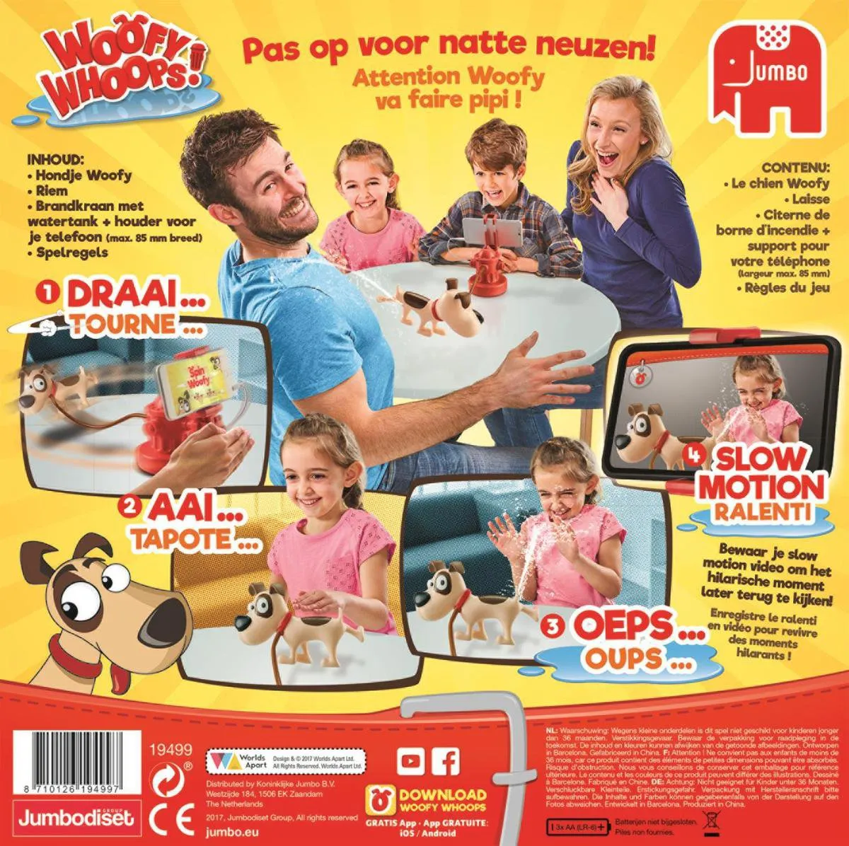 Jumbo Woofy Whoops Kinderspel - 3x 1,5V-blok