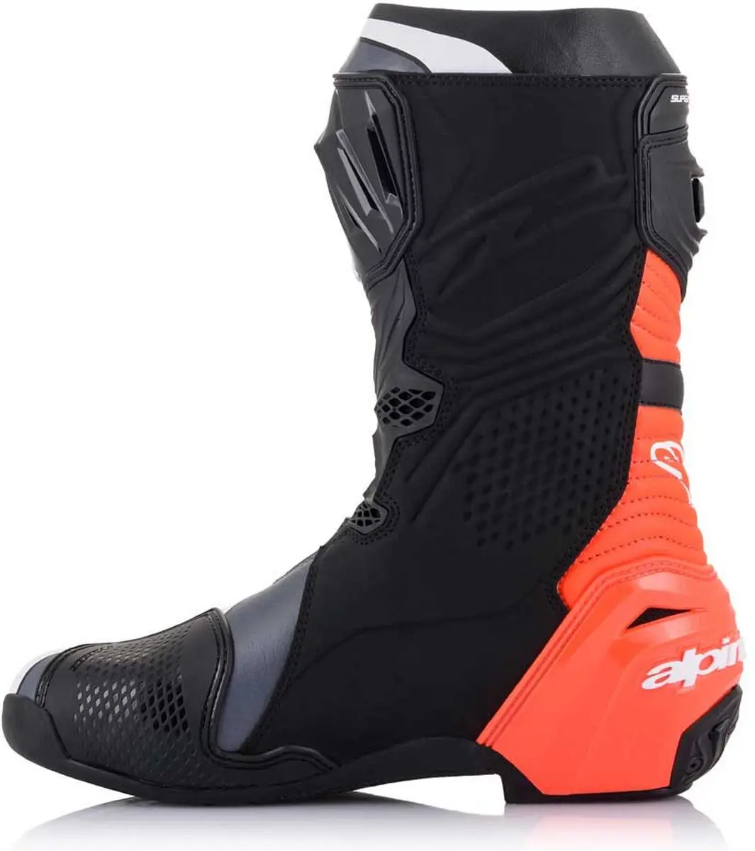 Alpinestars Supertech R Motorlaarzen 44 - Zwart/Rood/Fluo/Wit/Grijs