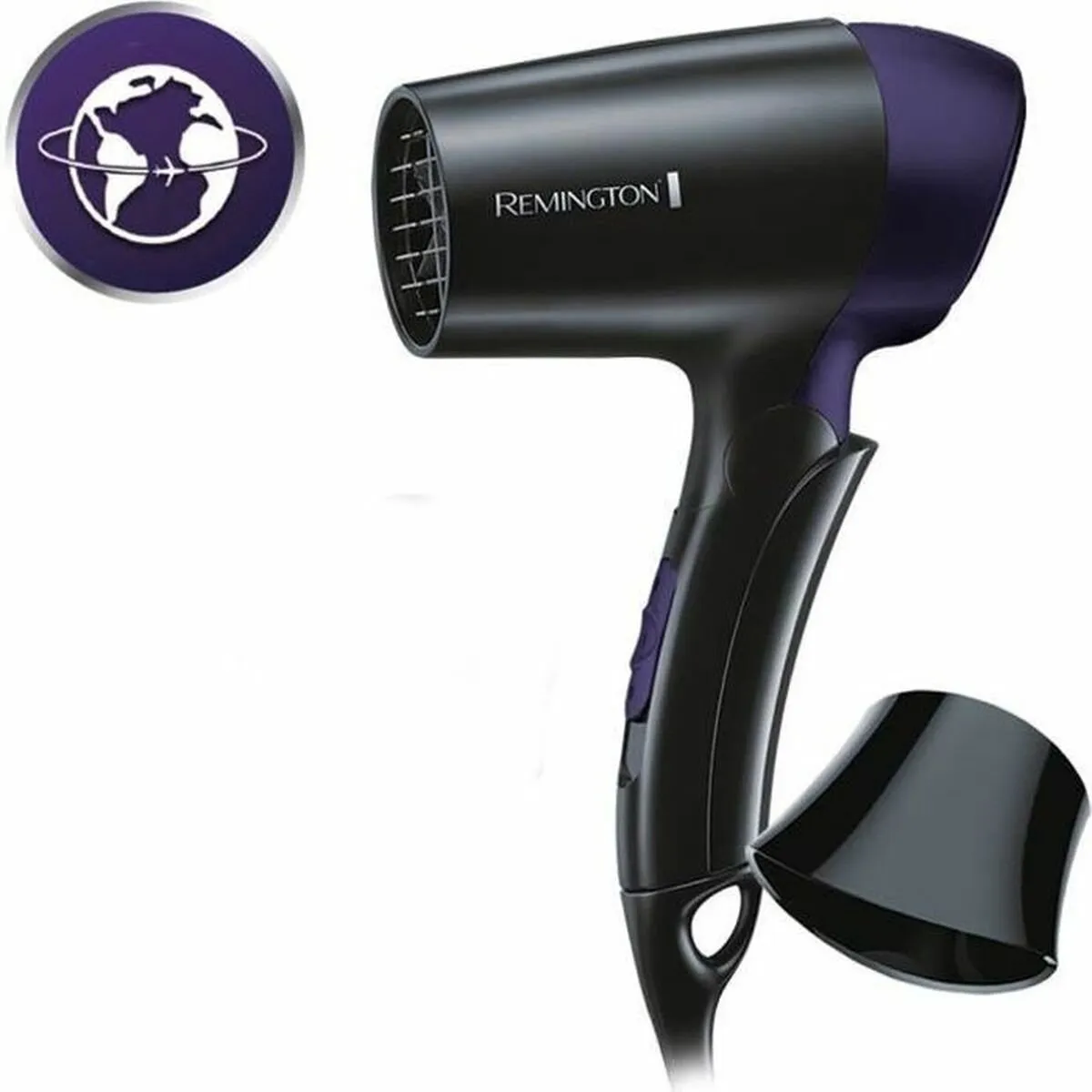 Remington D2400 Inklapbare Reishaardroger 1400W - Zwart/Paars - afbeelding 6 van 6