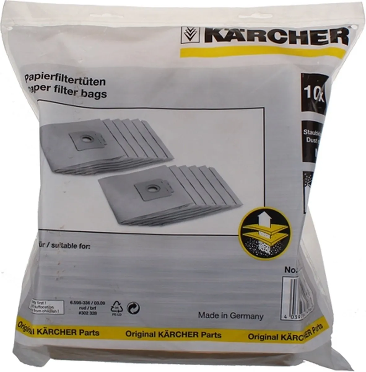 Kärcher 6.907-019.0 Stofzak - 10 Stuks