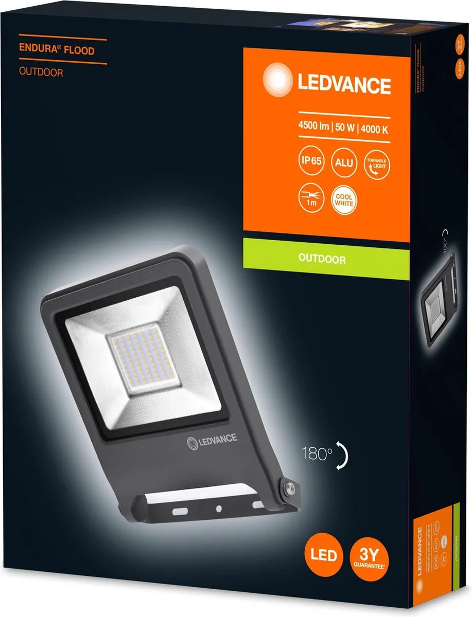 LEDVANCE ENDURA FLOOD Schijnwerper - Koel wit - IP65 - Aluminium - afbeelding 6 van 6