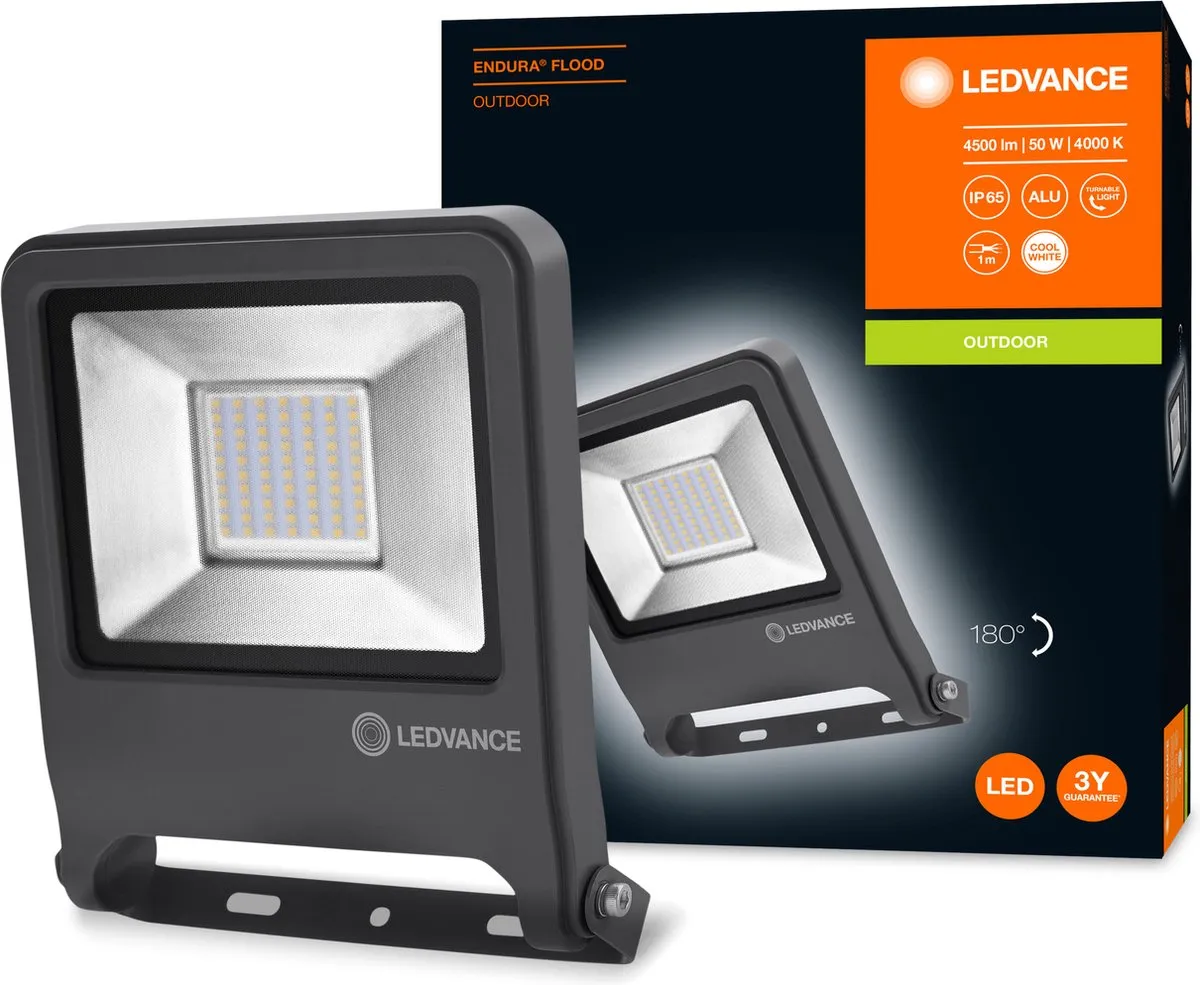 LEDVANCE ENDURA FLOOD Schijnwerper - Koel wit - IP65 - Aluminium