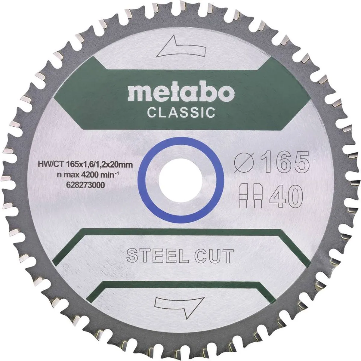 Metabo 628273000 Cirkelzaagblad Metaal 165x20x1.6mm - 40 Tanden - afbeelding 6 van 6