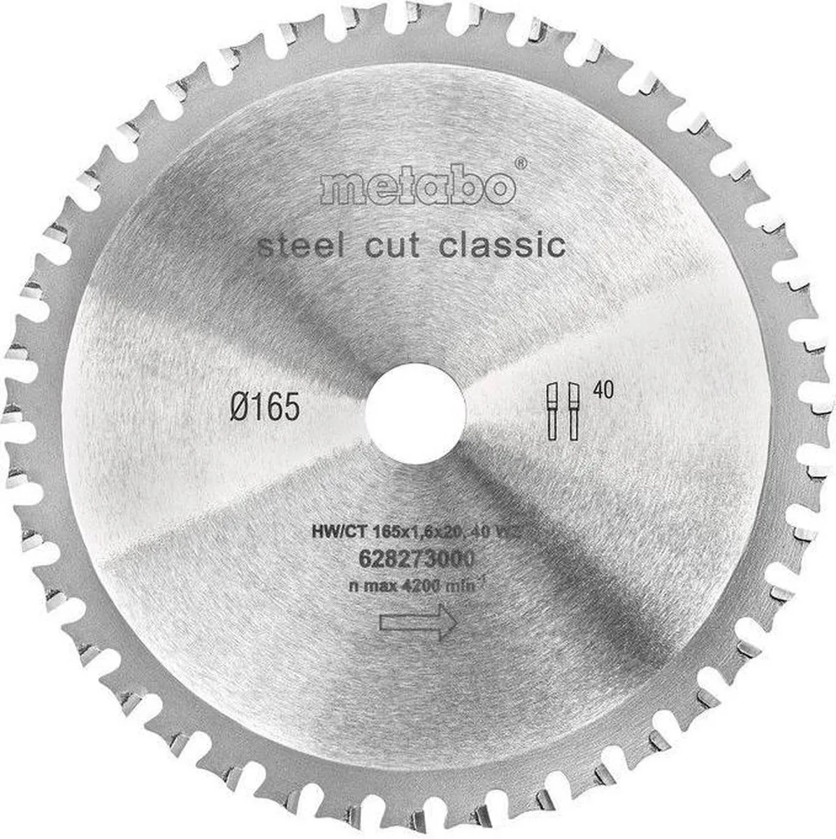 Metabo 628273000 Cirkelzaagblad Metaal 165x20x1.6mm