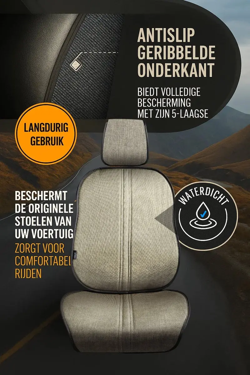 Panda Universele Autostoelhoezen Beige - Airbagcompatibel