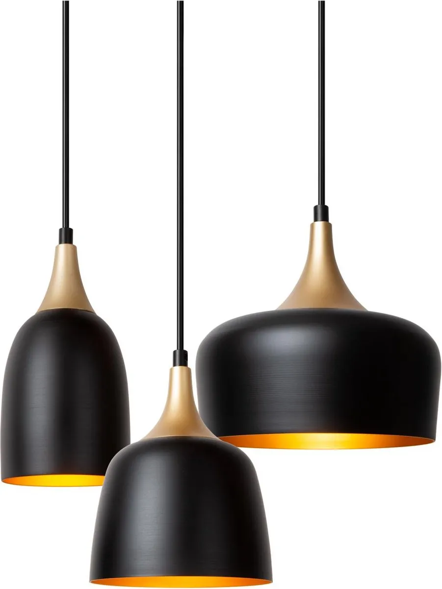 Lucide Chayanne Hanglamp Ø30cm - 8xE14 - Zwart