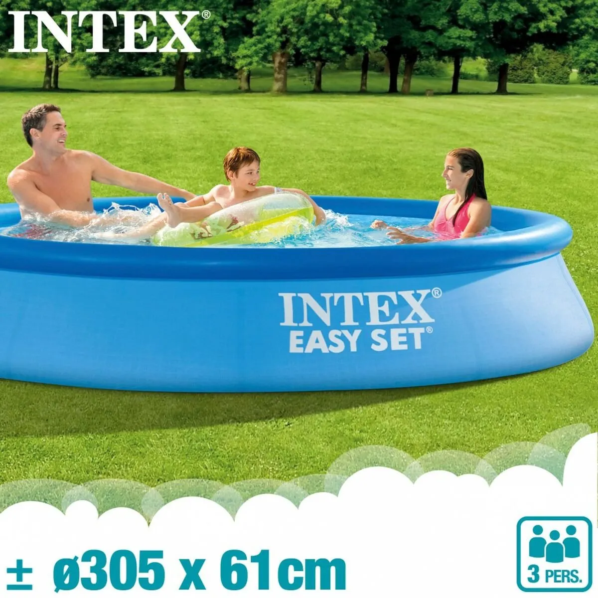 Intex Easy Set Opblaaszwembad 305cm - 3.080l - Wit