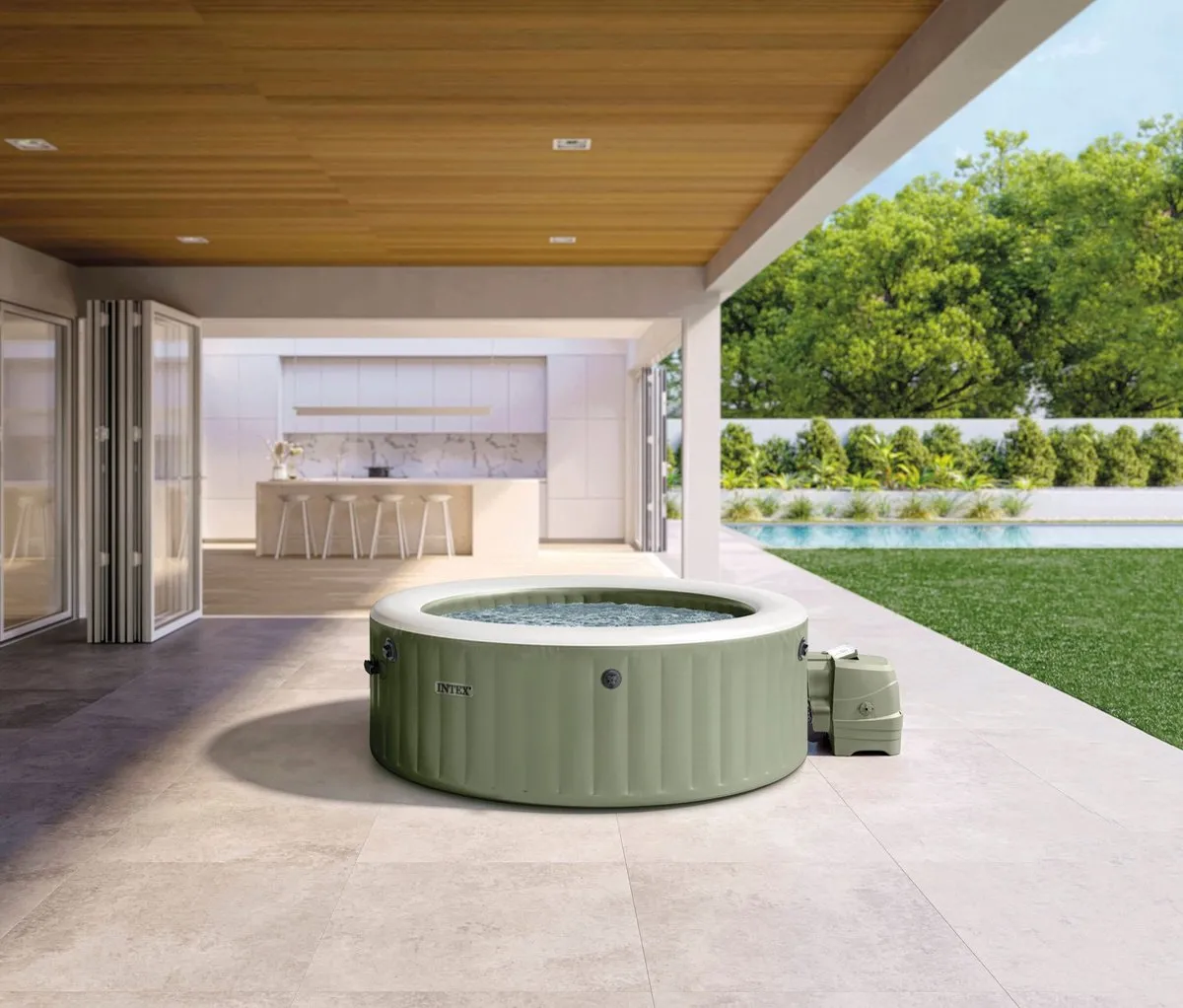 Intex 6-persoons Round Bubble Spa Set - 140 Jets - Ø216cm